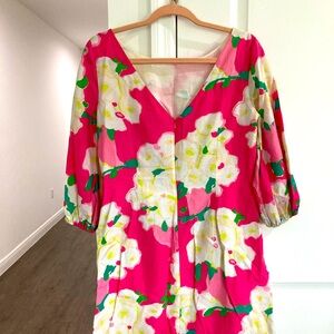 A multi color on pink main color. Lilys knee high